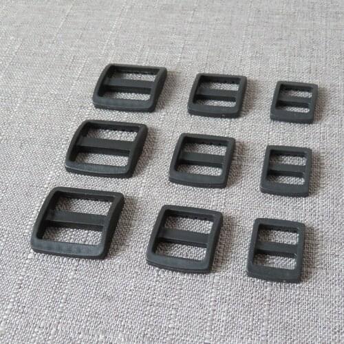 50pcs/lot wholesale 15mm 20mm 25mm Plastic adjustable buckle strap belt slider for bag dog collar necklace sewing DIY accessory