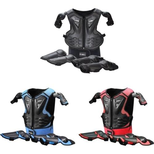 50LC Kids Full Body Armor Protective Gear Chest Back Protector Elbow Knee Protection Pads for Motocross Racing Skiing Skating