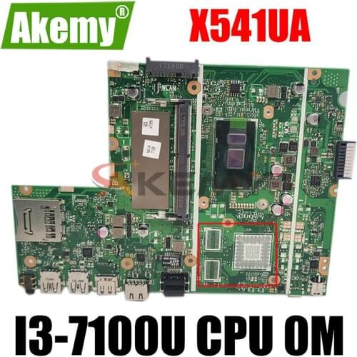 Akemy For Asus X541UJ X541UV X541UVK X541UQ X541UQK X541UA X541UAK X541U laptop motherboard mainboard with I3-7100U CPU 0M GM