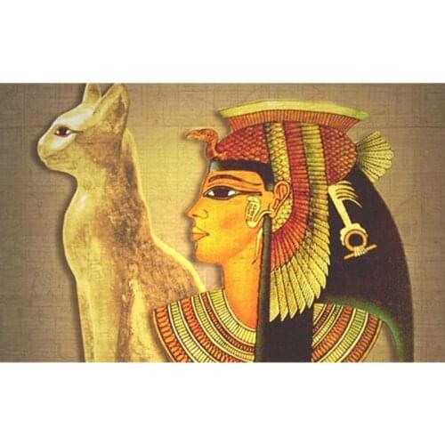 5D DIY Diamond Painting Egyptian Portrait Diamond Embroidery Cross Stitch Kit Religious Art Mosaic Needlework Home Decor Gift