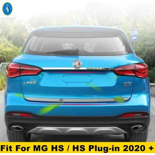Car UpperTailgate & Rear Trunk Tail Gate Door Stripe Sill Bezel Decoration Panel Cover Trim Fit For MG HS / HS Plug-in 2020 2021