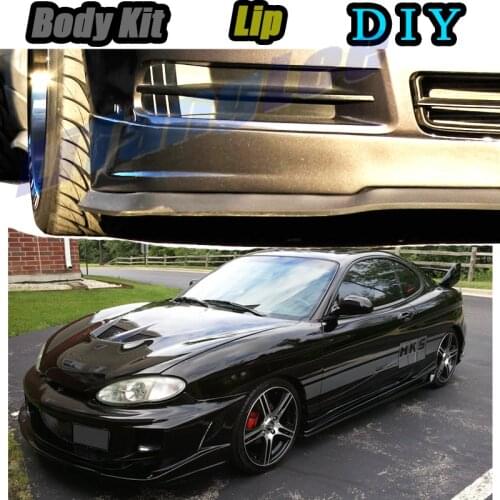 Car Bumper Lip Front Spoiler Skirt Deflector For Hyundai Coupe Tiburon Tuscani Tune Car Modified Body Kit VIP Hella Flush Lips
