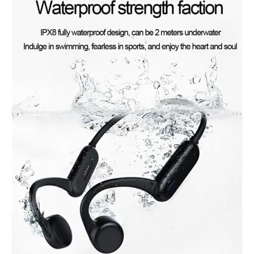 SITU new bone conduction wireless Bluetooth headset IPX8 waterproof swimming earphone with 8GB memory card