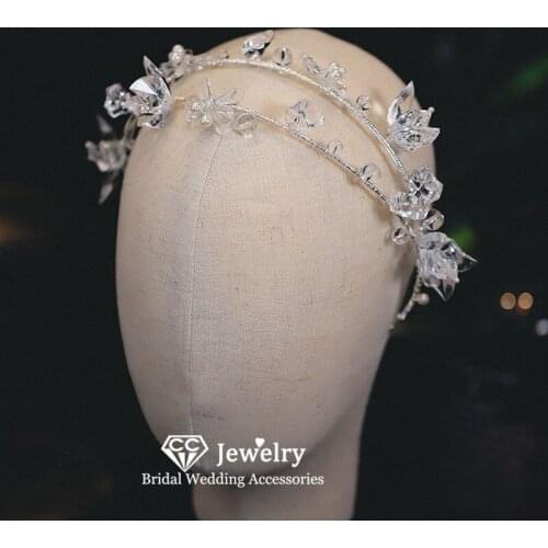 CC Crystal Headbands Wedding Hair Accessories for Women Bridal Headdress Trendy Headpiece Simple Design Hairbands Party AN156
