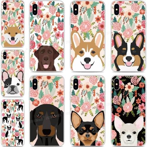 Dog Flower Floral Phone Case For Asus Zenfone 7 Pro ZS671KS ZS670KS 6 5 5Z 4 Rog Phone 2 3 Max Pro M1 Plus M2 Shot Lite L1 Cover