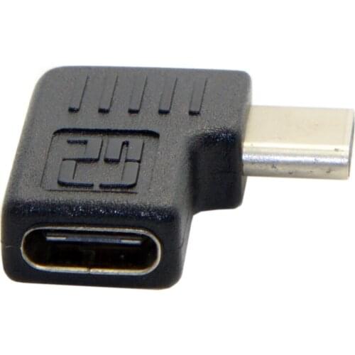 CYSM 90 Degree Right & Left Angled USB 3.1 Type-C Male to Female Extension Adapter for Samsung Galaxy S8 S8+ Plus Cell Phone