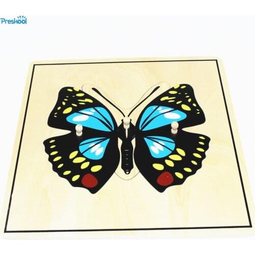 Baby Toy Kids Montessori Butterfly Puzzle Animal for Children Wood for Early Childhood Education Preschool Training Learning