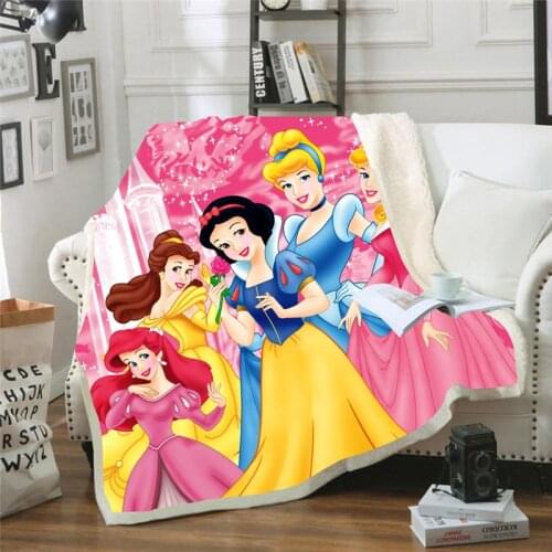 Disney Snow White Cartoon Blankets Holiday Blanket Thin Quilt Girls Boys Kids Bed Home Bedroom Decoration Fur Blanket