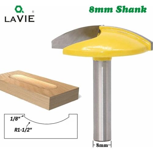 LA VIE 1PC 8mm Shank Small Bowl Flat Bottom Knife Milling Cutter for Wood 1-3/4" Wide Door Knife Woodworking Cutters MC02007