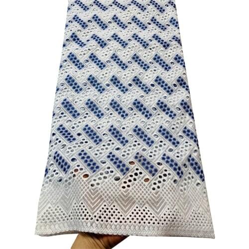 Lace fabric 2021 latest with stock embroidery African cotton fabrics voile lace popular Dubai style for party dress YSH068