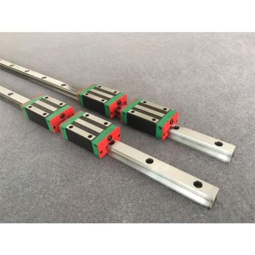 25MM 2pcs HGR25 linear rail 750 800 850 900 950 1000mm CNC Parts and 4pcs HGH25CA or HGW25CA linear guide rails block