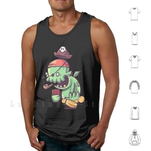 Cthulhu tank tops vest sleeveless Cthulhu Pirate Character Illustration