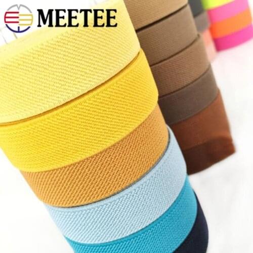 Meetee 9Meters 25mm Thicken Elastic Band Nylon Rubber Elastic Webbing for Skirt Pants DIY Costume Belt Sewing Accessories EB028