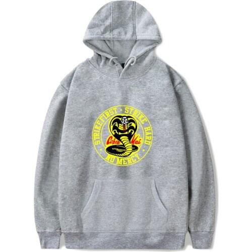 Hip Hop Mens Oversized hoodie clothes Black Sweatshirt Capuche COBRA KAI SWEAT CAPUCHE Pour HOMME womens streetwear hoodies