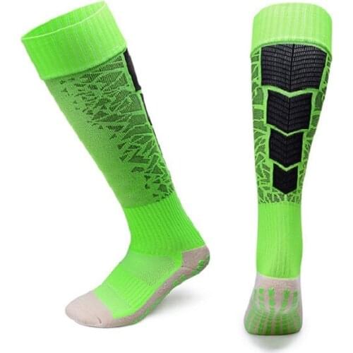 Men Football Anti-skid Knee Socks Soccer Socks Sport Stockings Running Bottom Thick Towel Football Socks Thai quality