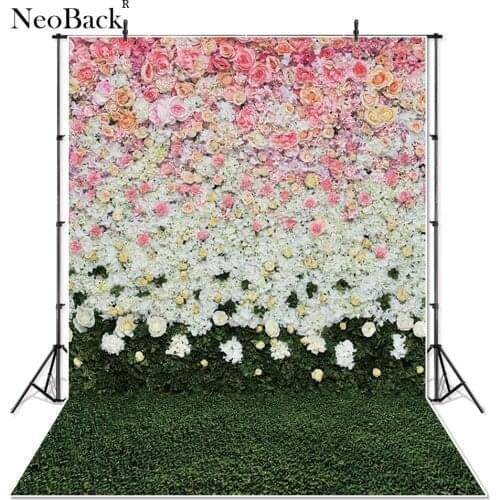 NeoBack Spring Floral Wall Easter Photography Backdrop Fantasy Wedding Party Decoration Photo Backgrounds Photocall Banner