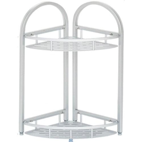 Non Perforated Bathroom Shelf Space Aluminum Toilet Storage Tripod Toilet Shelf Floor Type