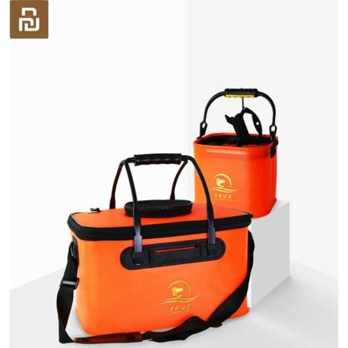 New Youpin Outdoor Portable Folding Fish Bucket Fishing Tackle Boxes with Handle Fishing Bags Outdoor Fishing Water Tank