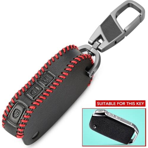 New Styles Leather Car Key Folding Case Cover Bag for Kia Cerato Sportage Ceed Sorento K900 Stinger 2017 2018 2019 3 Buttons