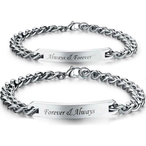 Couple Bracelets Forever Bracelets For Women Men Matching Couples Bracelets Diy Jewelry Link Chain