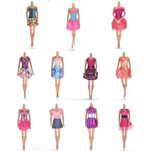 Multi Styles Pick Handmade Doll Dress for Fashion Summer Party Priness Dress for Dolls Clothing One Piece
