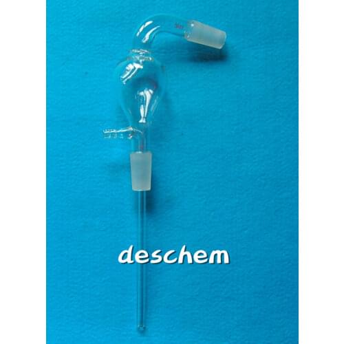 100ml,24/40,Glass Steam Distillation Head,Pear Shape Sloping,Chemistry Labware