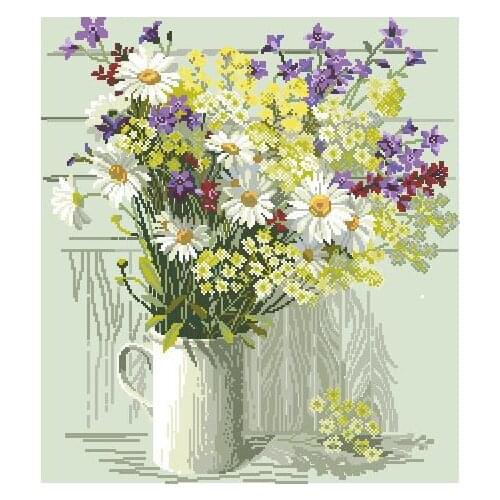 Top Quality Popular Lovely Counted Cross Stitch Kit Daisy Camomile Chamomile Flower Flowers Riolis 105.2