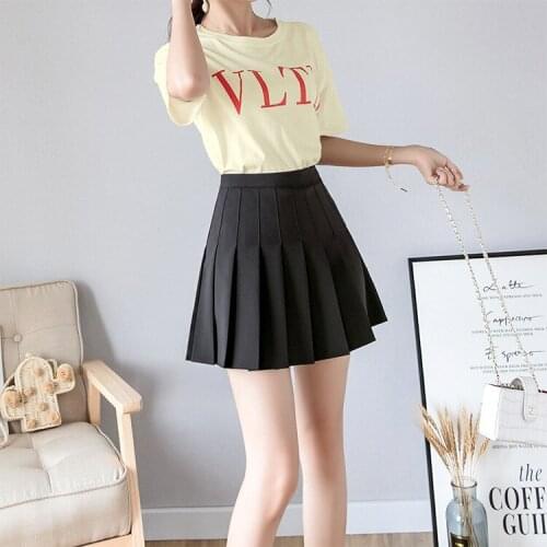 Korean Style Solid High Waist Skirt Plus Size Harajuku Women Mini Skirts Ladies Sexy White Skirt Women Summer Streetwear Skirts