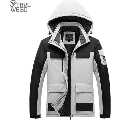 TRVLWEGO Winter Skiing Jacket Women Men Waterproof Fleece Snow Thermal Multi Pocket Coat For Outdoor Mountain Skating Jacket