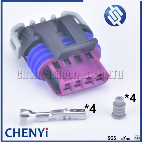 1 set 4 Pin Delphi Female Waterproof Automotive Wire Harness Connector 15410728 15354716 Mass Air Flow Sensor