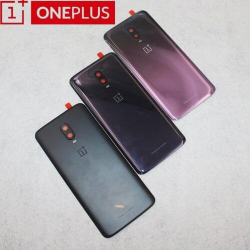 100% Original Back Housing For Oneplus 6T Back Cover Battery Glass One Plus 6T 1+6T Door Rear Case With Camera Lens Frame & Logo