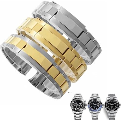 20mm Stainless Steel Replacement Wrist Watch Band watchband Strap Bracelet Jubilee with Oyster Clasp For Rolex GMT Master II