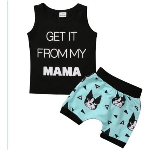 2017 new hot summer Toddler Kids Baby Boy Clothes Casual T-shirt Tops+Shorts 2pcs Outfits Set