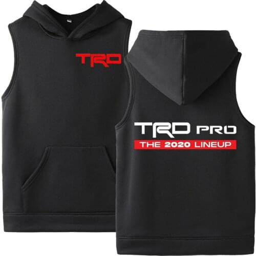 2020 TOYOTA TRD PRO Customize Casual Sleeveless Sweatshirts Cotton Vest Print College Mans solid Harajuku Hoodies