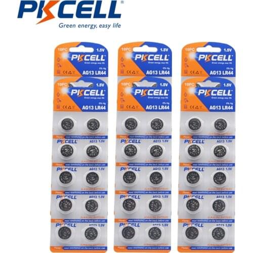 60Pcs Infrared thermometer Batteries PKCELL 1.5V AG13 357A A76 303 LR44 SR44SW L1154 RW82 RW42 Alkaline Cell Button
