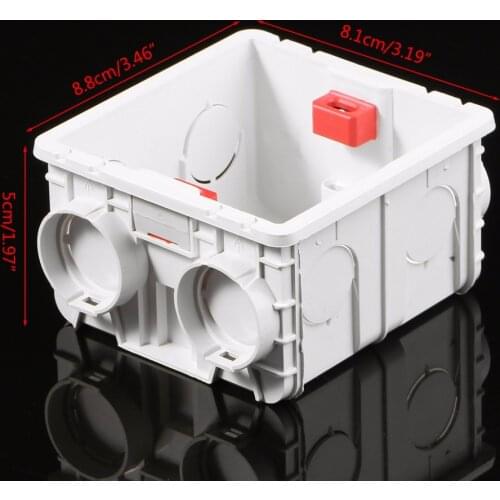 86-Type PVC Junction Box Wall Mount Cassette For Switch Socket Base Junction Holder Box