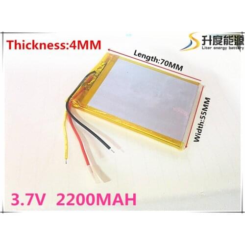 Size 405570 3.7V 2200mah tablet battery With Protection Board For GPS Tablet PC Digital Products