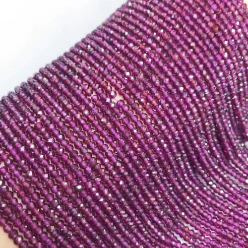 2x3m Natural Semi-precious Stones Purple Section Loose Beads for Jewelry Finding Making DIY Chain Necklace Bracelet Accessories