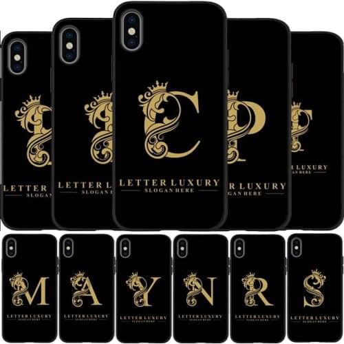 Letter black Phone Case For iPhone 12 11 XR XS Max 7 8 6 6S Plus 5 5S SE 2020 Back Cover For iPhone 11 Pro Shell