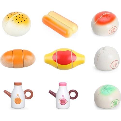 Wooden Play House Fruit And Vegetable Bread Cut To See Toys Simulation Kitchen Toys Magnetic Cut