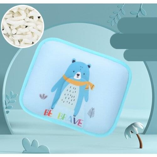 Baby Neck Stretcher Shaped Pillow Summer Breathable Sweat Absorption Anti Deviation Cartoon Latex / Buckwheat Hull Ice Pillow