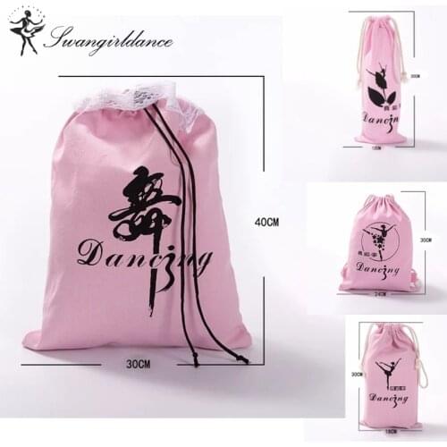 Children Ballet Dance Drawstring Backpack Bag Kids Sport Dancing Bag Accessories printing Oxford Double Ballet Bag AS8648