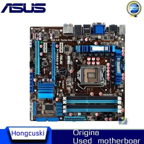 For ASUS P7H55D-M EVO original motherboard DDR3 LGA 1156 Support I3 I5 cpu 16GB USB2.0 VGA HDMI H55 uATX Desktop motherborad