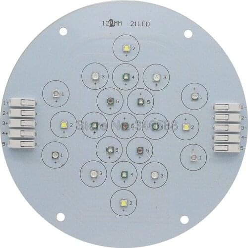 Customized 5 Channel 21LEDs Cree + Epileds UV Mixed LED Emitter Lamp Light for DIY Aquarium Fish Tank Lamp Plant Growth Lighting