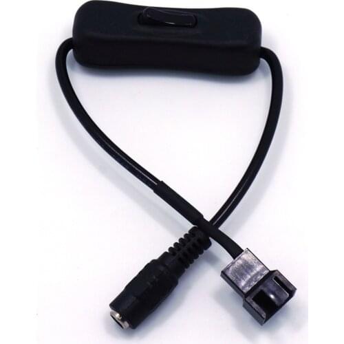DC5521 To 4 Pin Cable Computer Case CPU Cooling Fan Power Adapter Cable PWM Router Fan Switch Cable