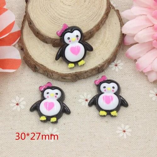 15pcs/lot flat back resin kawaii resin penguin for kids home clothing shoes resin cabochons