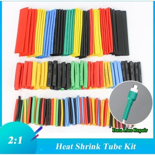 2:1 Car Electrical Cable Tube kits Heat Shrink Tube Tubing Wrap Sleeve Assorted Sizes Mixed Color Thermoresistant tube