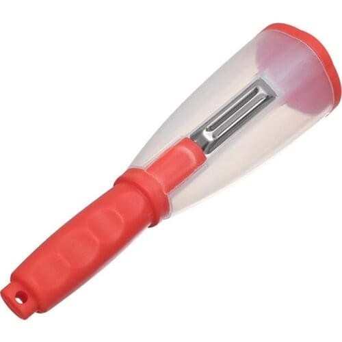 Hot Newest Creative storage type peeling knife with storage tube peeler peeling apple supplies household Fruit Vegetable Peeler