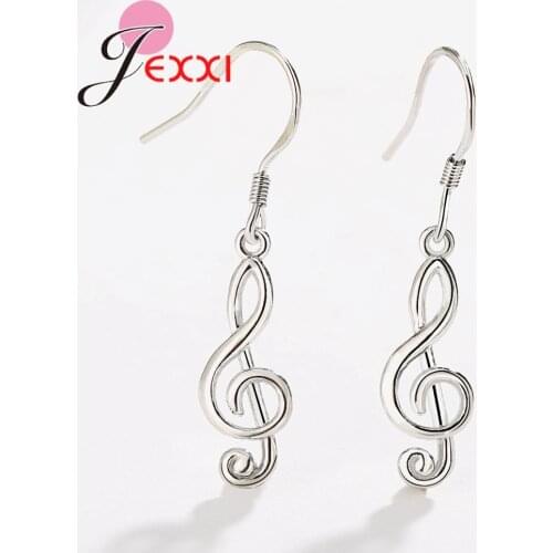 New Fashion Happy Music Notes Drop Earrings For Woman/Lady/Girls Fast Shipping Two Colors Ear Hook Earrings Big Sale