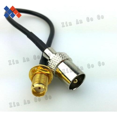 Wholesale 50PCS TV male plug to SMA Female JACK pigtail cable antenna extension cable 15cm cable